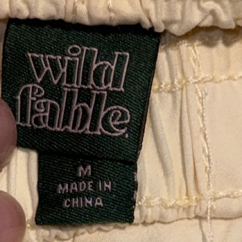 Wild Fable Off White Cream Cargo Pants Women's Medium NWT - Picture 7 of 10